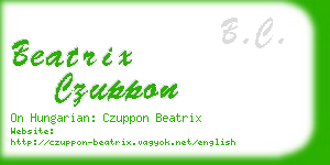 beatrix czuppon business card